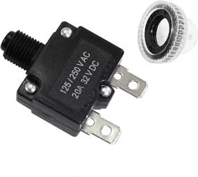 img 1 attached to Fuzbaxy 5PCS 20Amp Circuit Breakers: Reset & Connect with Waterproof Button Cap