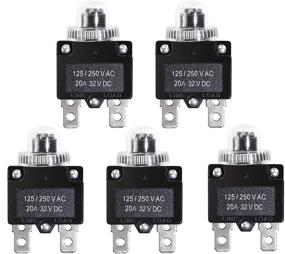 img 3 attached to Fuzbaxy 5PCS 20Amp Circuit Breakers: Reset & Connect with Waterproof Button Cap