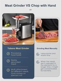 img 1 attached to 🥩 Premium Electric Meat Grinder with Sausage and Kubbe Kit – Heavy Duty Food Mincer Stuffer, Stainless Steel, 3 Grinder Plates