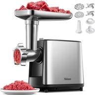 🥩 premium electric meat grinder with sausage and kubbe kit – heavy duty food mincer stuffer, stainless steel, 3 grinder plates logo