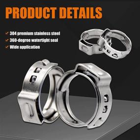 img 3 attached to 🔒 ISPINNER 40pcs 3/4 Inch PEX Cinch Clamps, Stainless Steel Crimp Rings for PEX Tubing Fittings