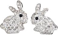 hypoallergenic easter jewelry - hiddleston bunny stud 🐰 earrings for women, kids, teen girls - 1/2 inch logo