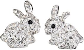 img 4 attached to Hypoallergenic Easter Jewelry - Hiddleston Bunny Stud 🐰 Earrings for Women, Kids, Teen Girls - 1/2 Inch