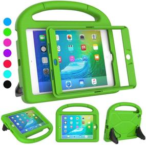 img 4 attached to 💚 SUPLIK iPad Mini 1/2/3 для детей: прочный ударопрочный защитный чехол с ручкой и встроенным защитным экраном - зеленый.