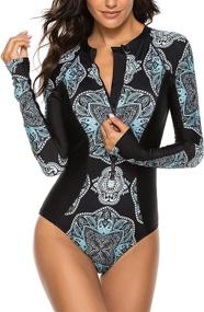 img 4 attached to 🩱 Yateen Women's Athletic Training Swimsuit Rashguard: Performance-driven Clothing for Swimsuits & Cover Ups