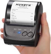 🖨️ munbyn 58mm wireless portable mobile mini bluetooth thermal receipt printer for small business, android windows compatible, non-square, non-ios logo