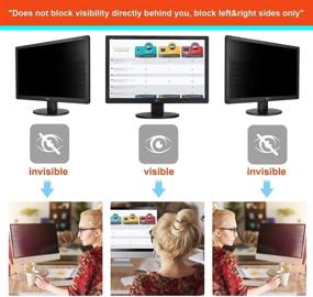 img 2 attached to 🖥️ Aenoko Privacy Screen Filter Protector for 19 inch 5:4 Square Computer Monitor - UV/Eye Protection, Blue Light Blocking, Anti Glare/Spy Shield Film (Size: 377mmx302mm)