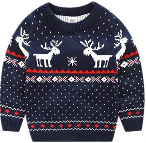 img 4 attached to 🎄 Cozy and Festive: BESTERY Children's Christmas Pullover for Boys!