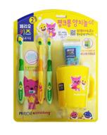 🦈 pinkfong baby shark kids toothbrush & toothpaste cup set (2-4 year olds) logo