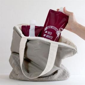 img 1 attached to 🍷 Wine Around - Foldable To Go Wine Bottle: Fun, Convenient Pouch for Your Favorite Wine - Set of 2