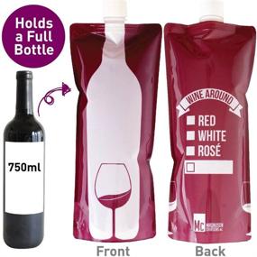 img 3 attached to 🍷 Wine Around - Foldable To Go Wine Bottle: Fun, Convenient Pouch for Your Favorite Wine - Set of 2