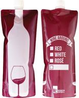 🍷 wine around - foldable to go wine bottle: fun, convenient pouch for your favorite wine - set of 2 логотип