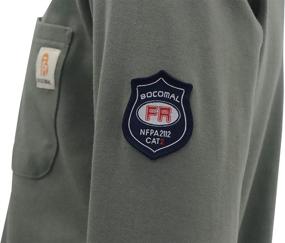 img 1 attached to 🔥 BOCOMAL NFPA2112 Resistant Shirts: Top-Quality Flame Retardant Men's Clothing