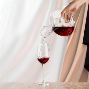 img 1 attached to YouYah Wine Decanter Set: Drying Stand, Stopper, Brush, Beads & More! Premium Crystal Glass for Enhanced Wine Aeration, Perfect Wine Gifts & Accessories