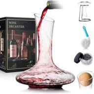 youyah wine decanter set: drying stand, stopper, brush, beads & more! premium crystal glass for enhanced wine aeration, perfect wine gifts & accessories logo