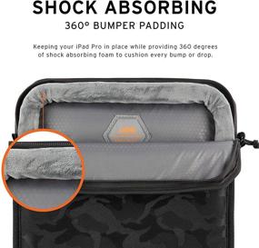 img 2 attached to 📱 UAG Shock Sleeve Lite Case for iPad Pro 12.9-inch (5th Gen, 2021) & (4th Gen, 2020) - Durable 360° Protection, Impact Resistant Bag - Black Midnight Camo