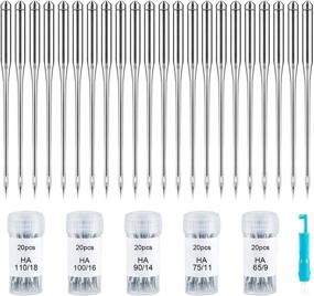 img 4 attached to 🧵 100 Pack Universal Regular Point Sewing Machine Needles for Singer Brother - Assorted Sizes HAX1 65/9, 75/11, 90/14, 100/16, 110/18