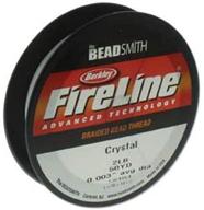 🔥 crystal clear fireline braided bead thread: 2lb/50yd, 0.003-inch - premium quality logo