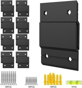 img 4 attached to 🔨 8 Pairs of 2-Inch French Cleat Z-Clip Picture Hangers with Nails - Wall Mount Hardware for Mirrors, Photo Shelves, Art Frames, and More - Interlocking Wall Brackets for Easy Picture Hanging (8 Pairs of 2-Inch)