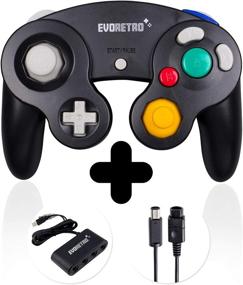 img 3 attached to 🎮 EVORETRO Black Controller and Adapter: Gamecube Compatibility for Nintendo Switch, PC, Wii, and Wii U – Perfect Bundle for Smash Bros and More!