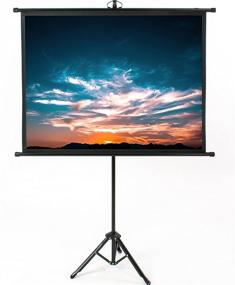 img 4 attached to 📽️ VIVO 50-inch Mini Portable Indoor Outdoor Projector Screen - 50" Diagonal Projection, HD 4:3 Aspect Ratio, Pull-Up Foldable Stand Tripod - Model PS-T-050B