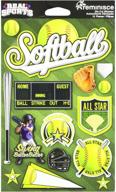 enhance your softball memories 🎾 with reminisce real sports dimensional cardstock stickers logo