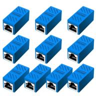 🔗 high-quality rj45 coupler: lvy ethernet coupler for cat5 cat5e cat6e cat7 cables (blue 10 pce) logo