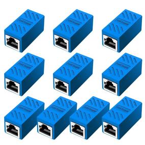 img 4 attached to 🔗 High-Quality RJ45 Coupler: LVY Ethernet Coupler for Cat5 Cat5e Cat6e Cat7 Cables (Blue 10 PCE)