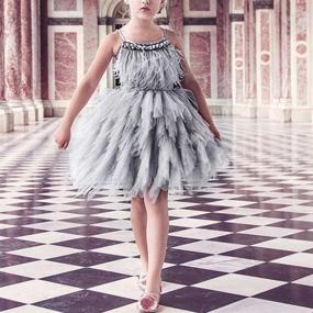 img 1 attached to 👸 IWEMEK Ruffles Tassels Princess Birthday Girls' Clothing: Elegant Dresses for Special Occasions