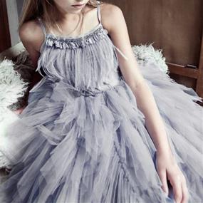 img 2 attached to 👸 IWEMEK Ruffles Tassels Princess Birthday Girls' Clothing: Elegant Dresses for Special Occasions