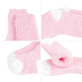 img 3 attached to Зимний тапочек Durio из пушистого фиолетового детской одежды для носков и колготок.