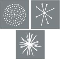 enhance your décor with the large starburst wall stencil set – perfect for walls, furniture & more! logo