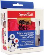 🎨 speedball art products block printing ink, 1.25-ounce - fabric and paper - pack of 6 logo