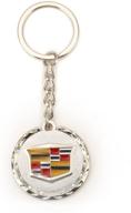 🔑 premium 3d metal logo keychain for cadillac - stylish and durable car key chain ring, fits all models logo