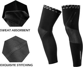 img 1 attached to Stay Warm on Your Cycling Adventures with ROCK BROS Thermal Leg Warmers for Men and Women