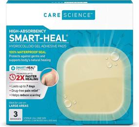 img 4 attached to High Absorbency Hydrocolloid Care Science: Extra Large, 4 in x 4 in, 3CT | 100% Waterproof Seal | Promotes 2X Faster Healing | Reduces Scarring | Drug-Free Pain Relief