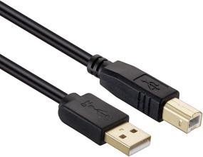 img 3 attached to 🖨️ 10-футовый кабель для принтера, NC XQIN USB-кабель для принтера с разъемом типа A-вилка к типу B-вилка, покрытый золотом, для принтера/сканера.