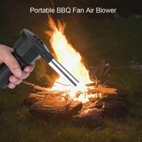 img 3 attached to Portable BBQ Fan Air Blower: Handheld Barbecue Tool for Outdoor Camping & Picnic Cooking