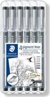 набор для скетчей staedtler pigment liner с бонусом: 6 ручек по цене 4 (2 бесплатно)! 308 sb6p логотип