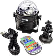 🎉 rockjam rechargeable wireless party lights: 6w led sound activated disco ball with remote control логотип