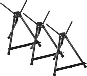 img 4 attached to 🖼️ Adjustable Black Aluminum Tabletop Display Easel with Extension Arm Wings - U.S. Art Supply - Portable Artist Tripod Folding Frame Stand for Canvas, Paintings, Books, Photos, Signs - 15-21" High