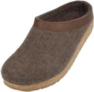 👞 leather-trimmed unisex haflinger captains shoes in mules & clogs logo