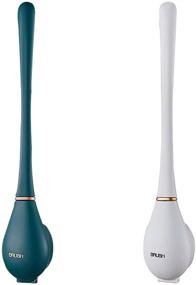 img 4 attached to 💦 Water Drop Toilet Brush Set - Silicone Bristles for Effective Bathroom Cleaning. Wall-Mounted Holder Promotes Optimal Toilet Hygiene. 2-Piece Set for Better Toilet Management.