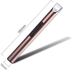 img 3 attached to 🔥 Rose Gold Electric Arc Lighter - Rechargeable USB Candle Lighter for Flameless Grill, Candlelight, BBQ, Camping, and Cooking