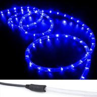 🔵 wyzworks 20ft blue led rope lights - pre-assembled for indoor/outdoor christmas holiday decor - etl certified logo