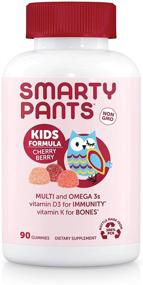 img 4 attached to 🍒 SmartyPants Детская формула Витамины в виде жевательных конфет Cherry Berry - Без глютена, Мультивитамин с рыбьим маслом Omega 3 (DHA/EPA), Метил В12, Витамин D3 и Витамин В6 - 90 штук (достаточно на 22 дня) (Упаковка может отличаться)