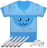 set of 8 t-shirt ruler guides for accurate design alignment - centering tool with measuring tape craft ruler - ideal for vinyl, htv, heat transfer vinyl logo