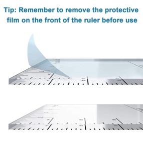 img 2 attached to Set of 8 T-Shirt Ruler Guides for Accurate Design Alignment - Centering Tool with Measuring Tape Craft Ruler - Ideal for Vinyl, HTV, Heat Transfer Vinyl