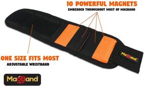 img 2 attached to 🔧 MagBand Magnetic Wristband with Strong Magnet for Holding Screws, Nails, Drill Bits - Tool Wristbands for Men & Women