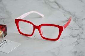 img 1 attached to 👓 Eyekepper Ladies Reading Glasses - Women's Oversized Square Design Red Readers